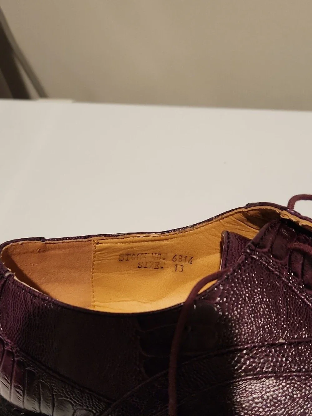 Antonio Cerrelli Elite 6314 Purple Croc-Embossed Leather Dress Shoes